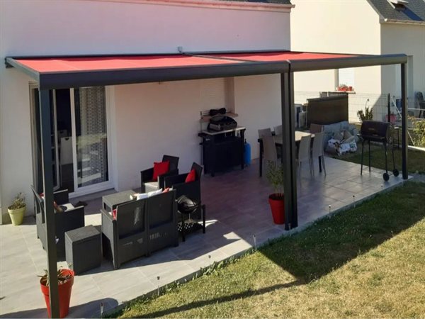 Pergola double pour grande terrasse